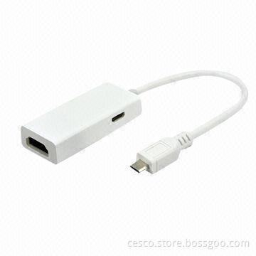 MHL Micro USB to HDMI, thin cables, easily portable